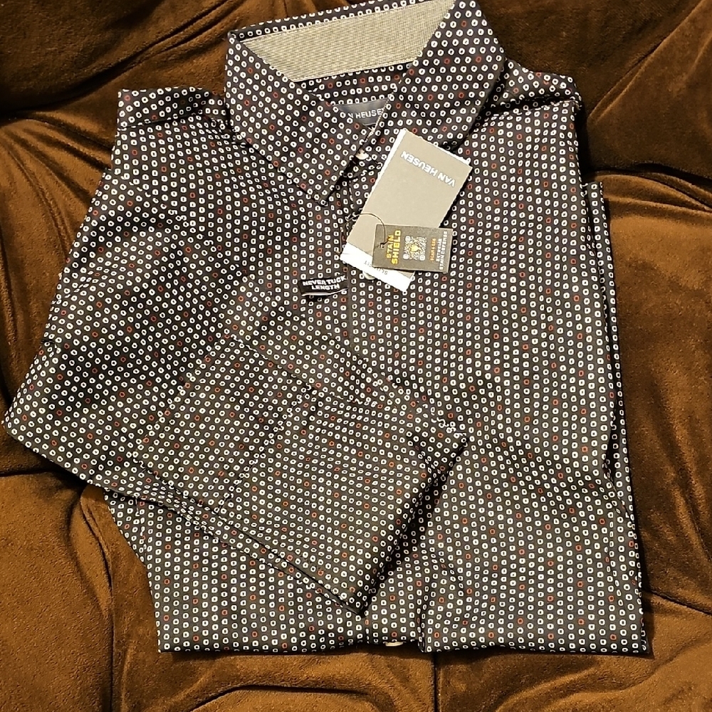 Van Heusen Black Casual Button Down Shirt